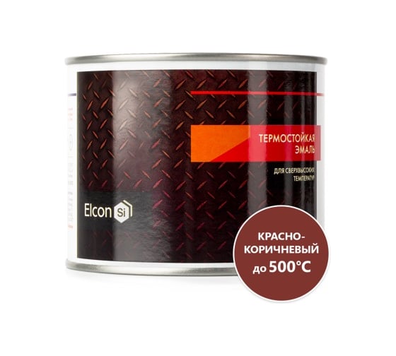 Термостойкая эмаль Elcon Max Therm красно-коричневая 500 градусов 0,4кг 00-00004040