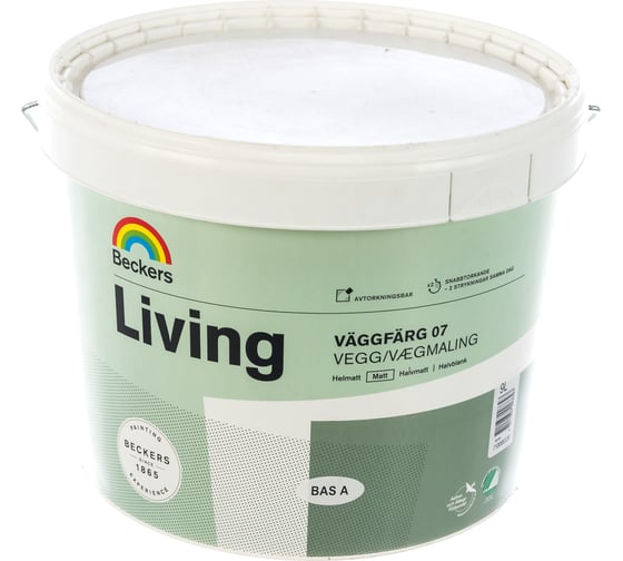 Краска Beckers Living Vaggfarg 07 A мат 9 л 710000339
