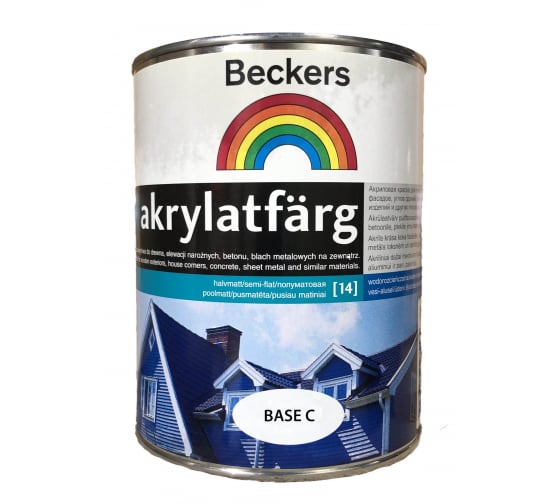 Фасадная краска Beckers AKRYLATFARG C п/мат 0,9 л 88442 1