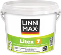 Краска водно-дисперсионная для внутренних работ LINNIMAX Litex 7 База 3, 2,35 л 948105739