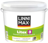 Краска водно-дисперсионная для внутренних работ LINNIMAX Litex 3 База 1, 9 л 948105685