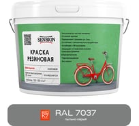 Резиновая фасадная краска SENBION RAL 7037, пыльно-серый, 14 кг SBC-24/7037