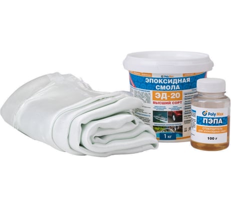 Эпоксидная смола Poly max ЭД20 1 кг + пэпа 100 г. + т-11 2.п.м Р.М.1