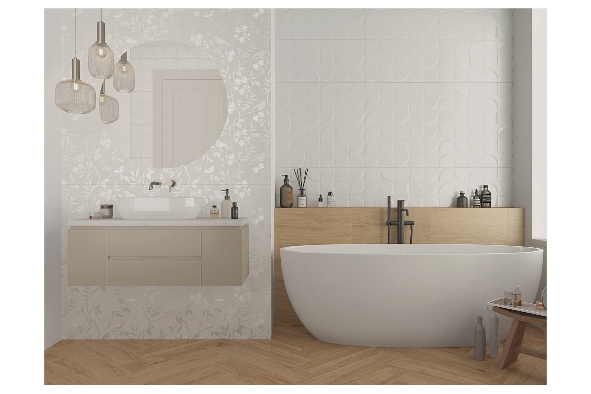 Настенная плитка Gracia Ceramica Blanc white белый 02, 30x50, 1.2 м2/8 шт.  СК000040506 - выгодная цена, отзывы, характеристики, фото - купить в Москве  и РФ