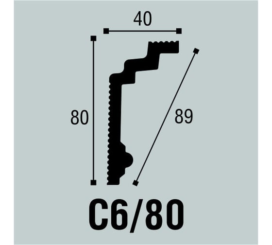 Потолочный плинтус bello deco С 6/80 80/40 00-00103994