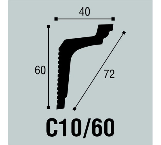 Потолочный плинтус bello deco С 10/60 60/40 00-00103940