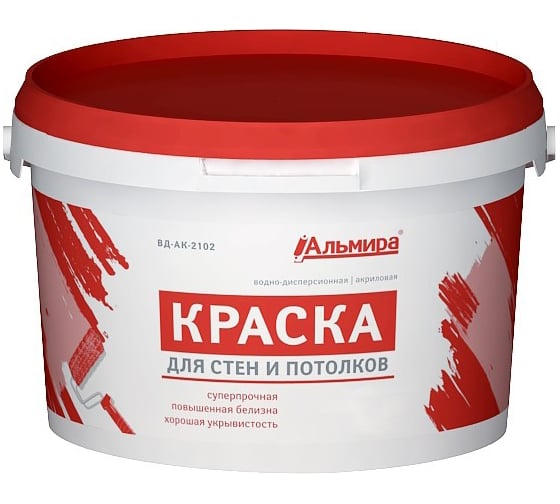 Краска Альмира для стен и потолков 7 кг 00-00000366 1
