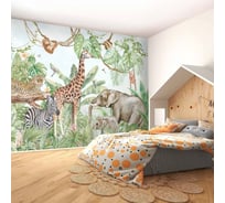 Флизелиновые обои Verol Джунгли 400х283см, 11.32м2, 4 полосы разноцветный 90-ФФО_05649