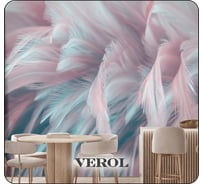 Фотообои Verol флизелиновые, перья, полосы по 75 см 178-ФФО-04202