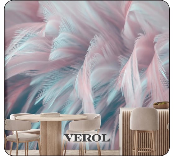 Фотообои Verol флизелиновые, перья, полосы по 75 см 178-ФФО-04202