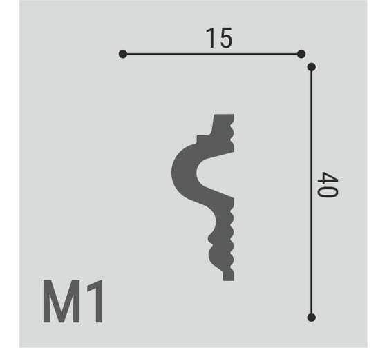 Молдинг Де-Багет XPS POLYMER М 1 40 15 00-00106412