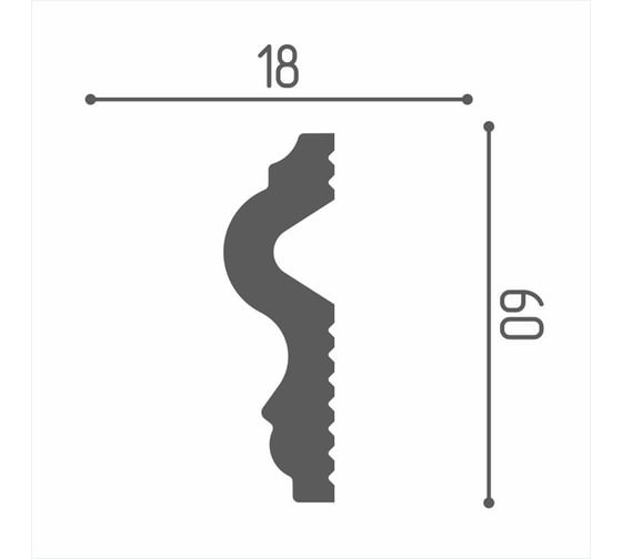 Плинтус Де-Багет XPS POLYMER М 60 00-00106729