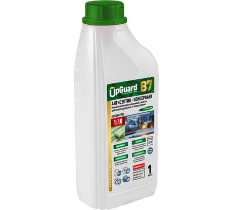 Невымываемый антисептик-консервант для защиты древесины в экстремальных погодных условиях сроком до 55 лет UPGUARD B7 1л, концентрат 1:10 27-1