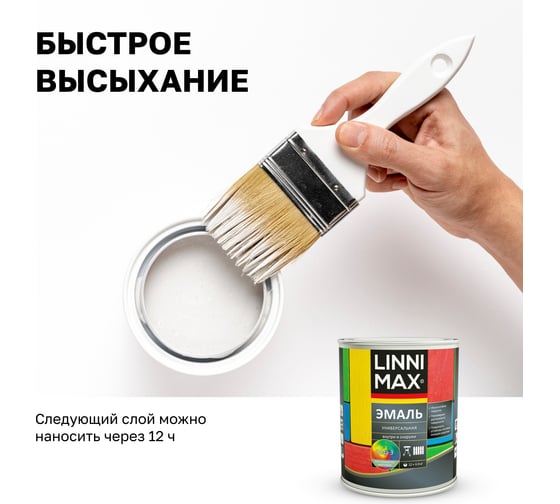 Универсальная эмаль LINNIMAX шелковисто-матовая База 3 0,69 л 948105290