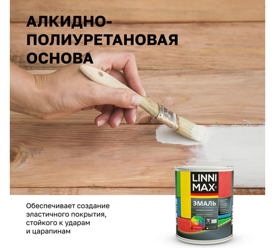 Универсальная эмаль LINNIMAX глянцевая База 1 0,75 л 948105277