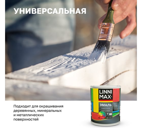 Универсальная эмаль LINNIMAX глянцевая База 1 0,75 л 948105277