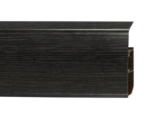 Напольный пластиковый плинтус Royce 80 мм (2200x80x20) Плинтус Royce 325 Венге Цаво