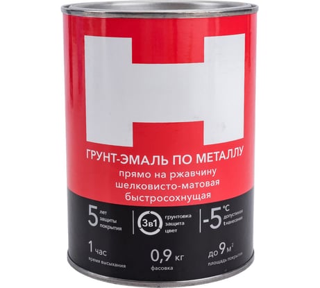 Грунт-эмаль по ржавчине Hummerton 3 в 1 красный 0.9 кг 14 205554