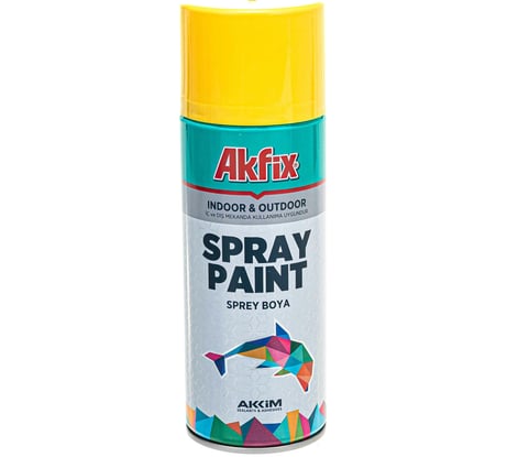 Аэрозольная краска Akfix RAL 1003 желтая глянцевая акриловая 400 мл SP423130