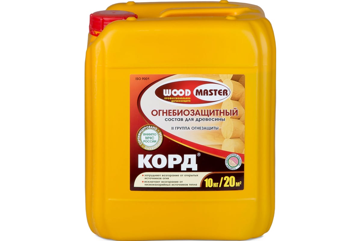 Огнебиозащитный состав для древесины Woodmaster Корд 10 кг 15900 ...