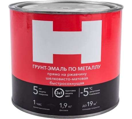 Грунт-эмаль по ржавчине Hummerton 3 в 1 зеленый 1.9 кг 6 205553