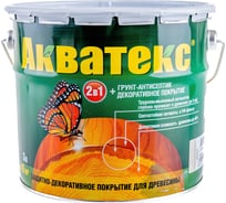 Защитно-декоративное покрытие для дерева АКВАТЕКС 2 в 1 полуматовое, ваниль, 3 л 135085