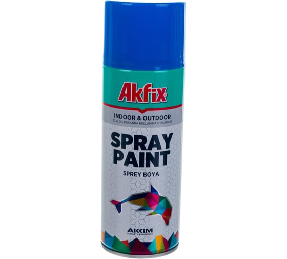 Аэрозольная акриловая краска Akfix RAL 5017 синяя, глянцевая, 400 мл SP423031
