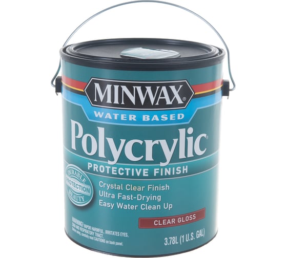 Защитное финишное покрытие Minwax Polycrylic Глянцевый 3.785 мл 15555