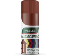 Аэрозольная акриловая краска Veslee RAL 8012 коричневая 270гр V8012