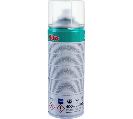 Аэрозольная акриловая краска Akfix RAL 9005 черная, глянцевая, 400 мл SP422997