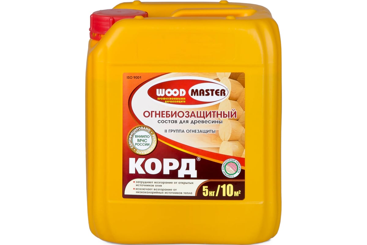 Огнебиозащитный состав для древесины Woodmaster Корд 5 кг 15899 - выгодная  цена, отзывы, характеристики, фото - купить в Москве и РФ