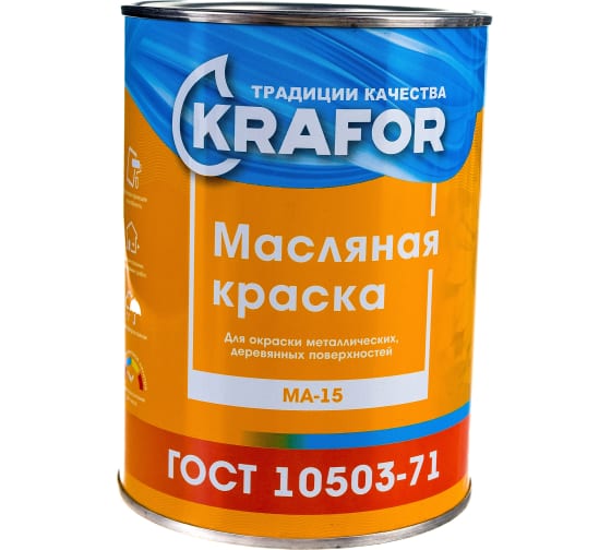 Краска Krafor сурик-железный 0.9 кг - выгодная цена, отзывы .