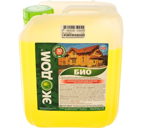 Антисептик для защиты древесины Экодом Био 5 кг 1 36148