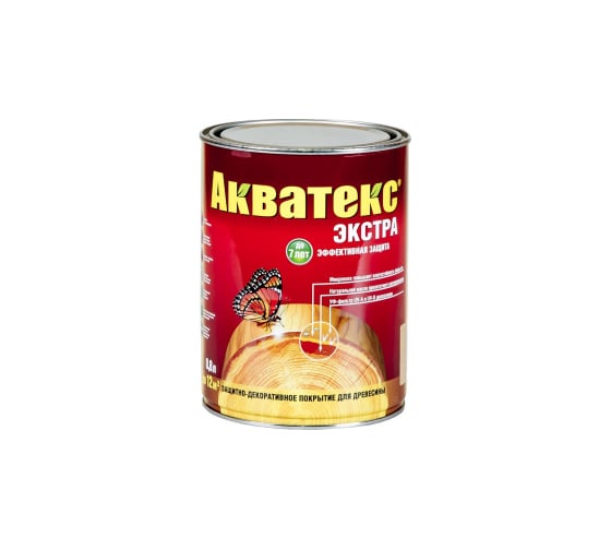 Защитно-декоративное покрытие для древесины Акватекс Экстра (палисандр; полуглянцевое; 0.8 л) 13853