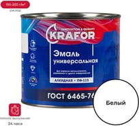 Универсальная атмосферостойкая эмаль Krafor ПФ-115 белая 1.9 кг