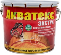 Защитно-декоративное покрытие для древесины Акватекс Экстра (рябина; полуглянцевое; 3 л) 13871