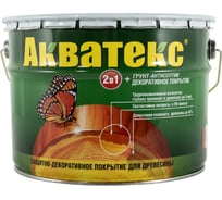 Защитно-декоративное покрытие для дерева АКВАТЕКС 2 в 1 полуматовое, рябина, 10 л 558