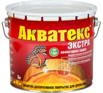 Защитно-декоративное покрытие для древесины Акватекс Экстра дуб, полуглянцевое, 3 л 13866