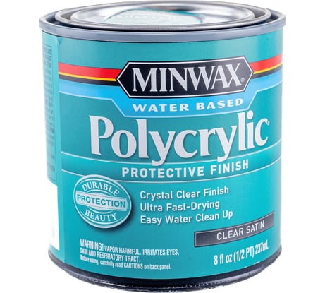 Защитное финишное покрытие Minwax Polycrylic Полуматовый 237 мл 23333