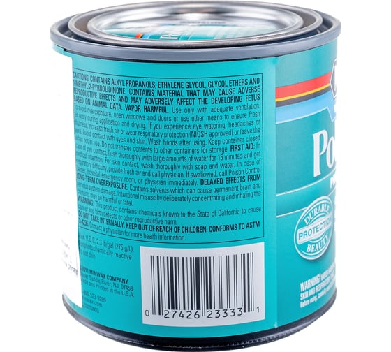 Защитное финишное покрытие Minwax Polycrylic Полуматовый 237 мл 23333