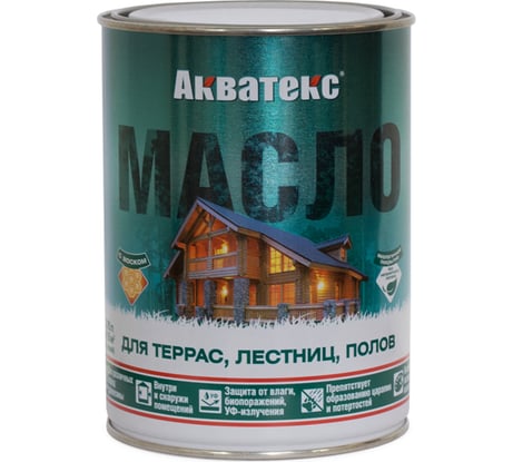 Масло Акватекс для террас лестниц полов 0.75 л 205703