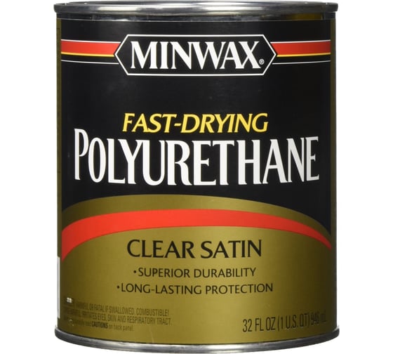 Быстросохнущий полиуретан Minwax Fast-Drying Полуматовый 3.785 л 71028 1