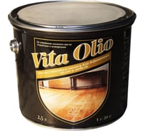 Масло Живая Краска Vita Olio с твердым воском для деревянных полов и мебели шелковисто-матовое ясень оливковый 2.5 л 254573