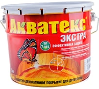 Защитно-декоративное покрытие для древесины Рогнеда Акватекс Экстра (калужница; 3 л) 13864