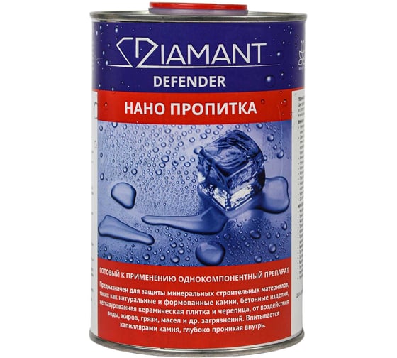 Пропитка нано dipoxSi Systems Диамант Defender, для натурального камня, 1 л 252852