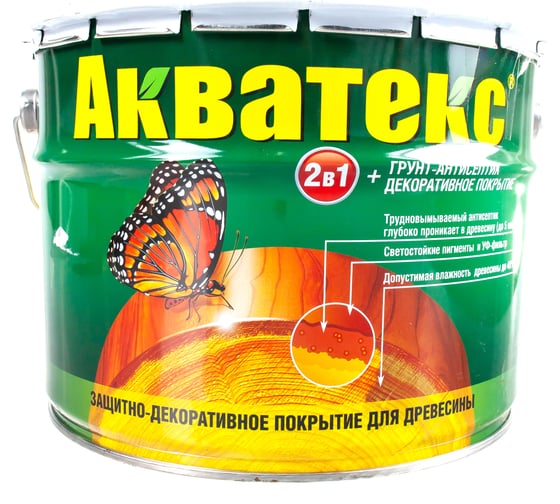 Защитно-декоративное покрытие для древесины Акватекс Махагон 10 л 534