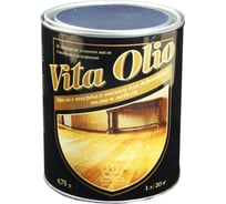 Масло Живая Краска Vita Olio с твердым воском для деревянных полов и мебели шелковисто-матовое каштан 0.75 л 254351