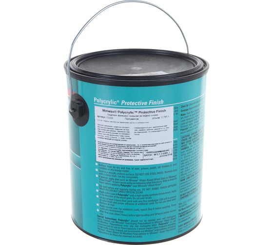 Защитное финишное покрытие Minwax Polycrylic Полуматовый 3.785 мл 13333
