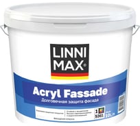 Краска водно-дисперсионная LINNIMAX Acryl Fassade для наружных работ База 1 10 л 948105556