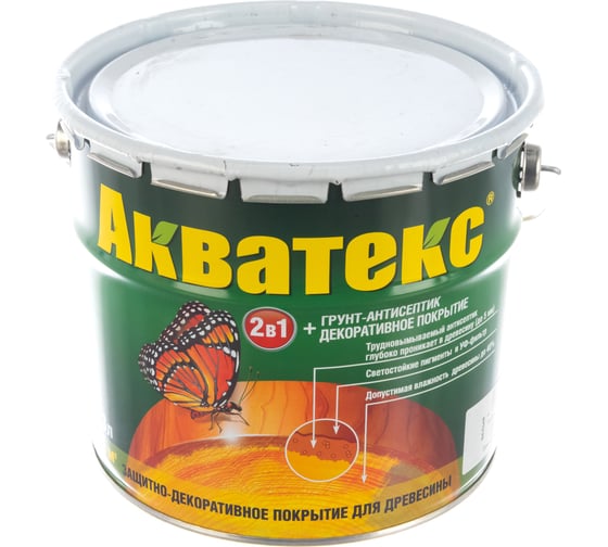 Защитно-декоративное покрытие для древесины Акватекс Белый 3 л 4 509